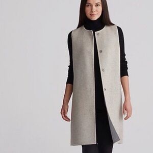 Eileen Fisher Brushed Wool Doubleface Vest